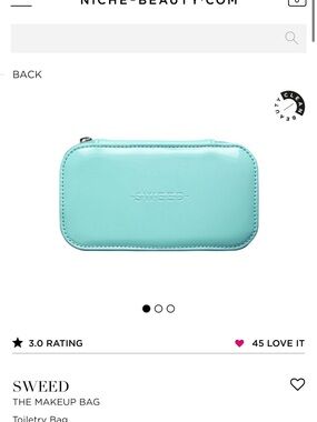 SWEED Aqua Travel Makeup Bag - Zippered Cosmetic Pouch